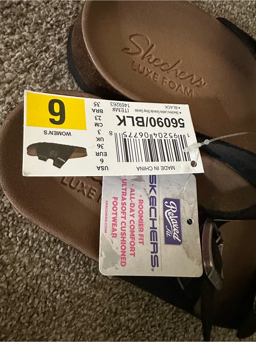 Skechers Luxe Foam Granola Strap Sandal NWT - Picture 3 of 5